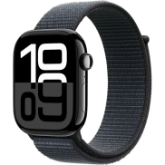 Apple Watch Series 10, 46mm, Jet Black Aluminum Case, Sport Loop