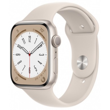 Умные часы Apple Watch Series 8, 45 мм, корпус из алюминия, спортивный ремешок starlight Умные часы Apple Watch Series 8, 45 мм, корпус из алюминия, спортивный ремешок starlight
