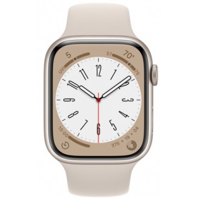 Умные часы Apple Watch Series 8, 45 мм, корпус из алюминия, спортивный ремешок starlight Умные часы Apple Watch Series 8, 45 мм, корпус из алюминия, спортивный ремешок starlight