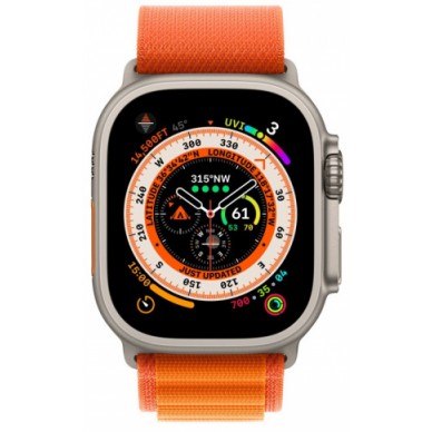 Умные часы Apple Watch Ultra, 49 мм, корпус из титана, ремешок Alpine оранжевый Умные часы Apple Watch Ultra, 49 мм, корпус из титана, ремешок Alpine оранжевый